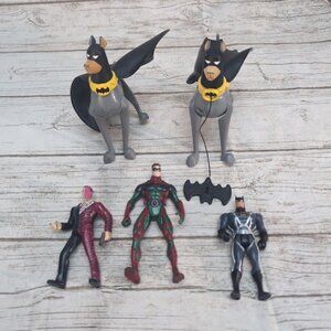 Lot of 5 Vintage 90s 00s Batman Action Figures - Robin, Two Face, Bathound